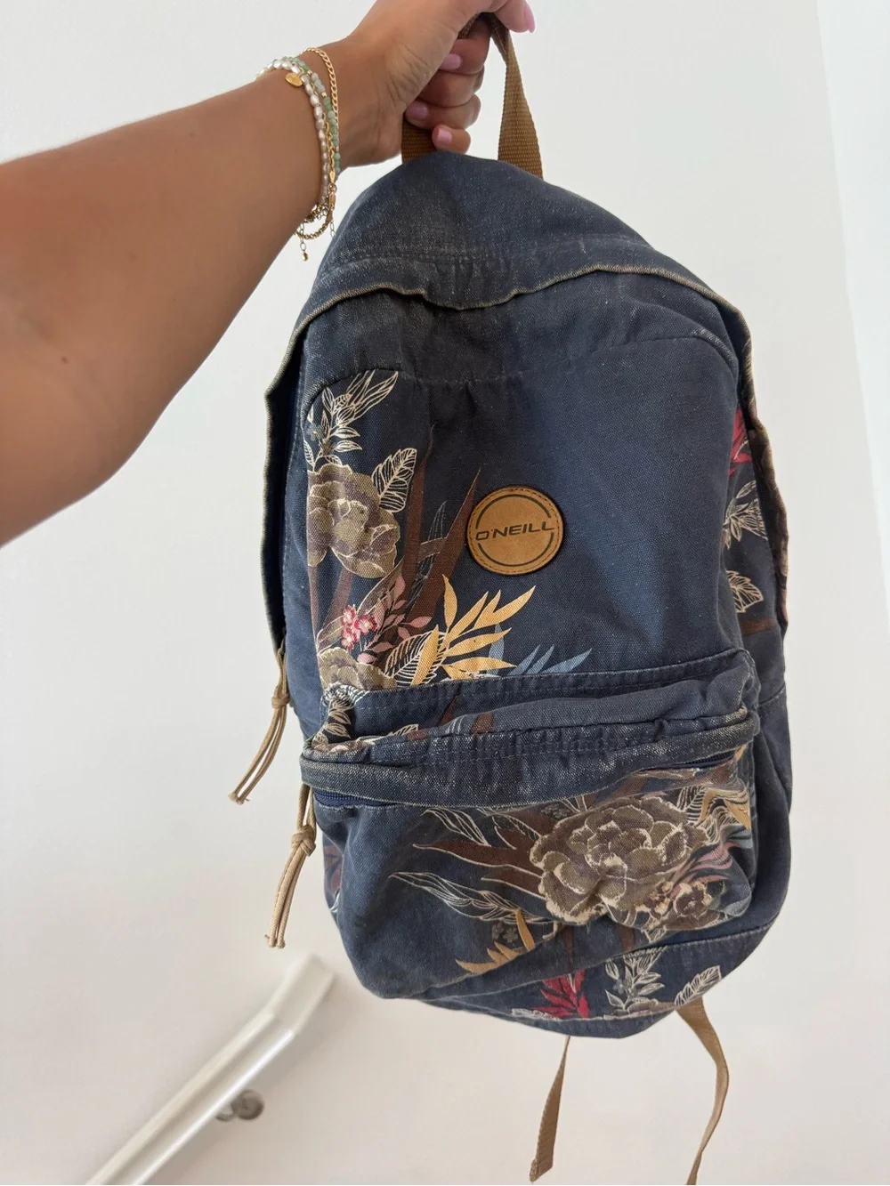 O'Neill Dark Blue Floral Canvas Backpack